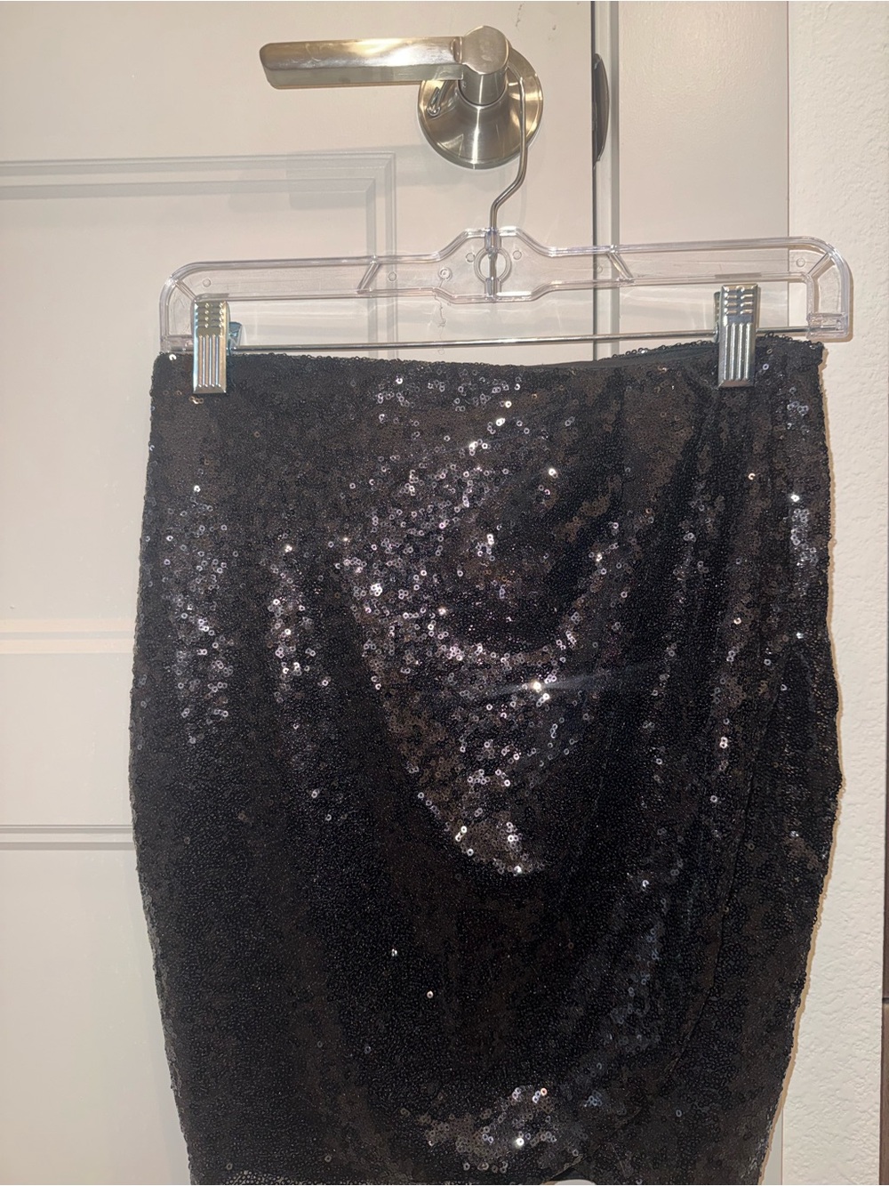 Altar'd State Black Sequin Mini Skirt